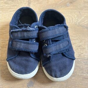 Okaa Children's Navy Canvas Sneakers 22
